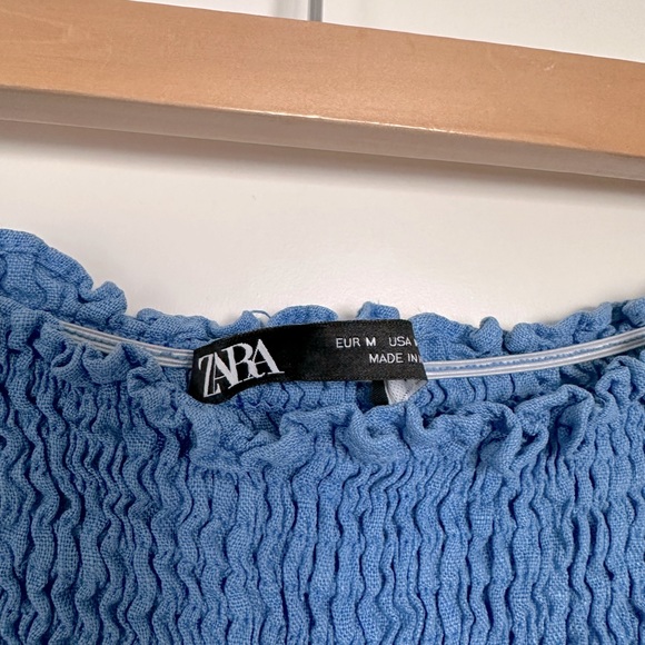Blue Zara Off-the-shoulder Top - Picture 4 of 4